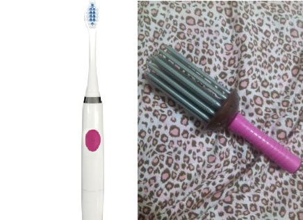 巻くやつと電動ハブラシの両方